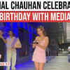 Article image for: Actress Sonal Chauhan Cuts Cake with Paparazzi