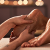 Foot skin starts to heal and soften naturally
