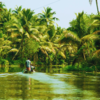 Kayaking through quiet canals