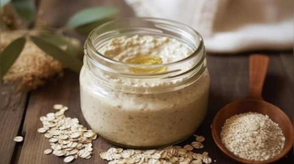 Calming oatmeal face mask