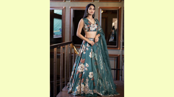 Floral printed lehengas