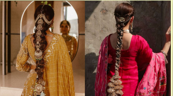 Traditionally styled braid with hair accessories