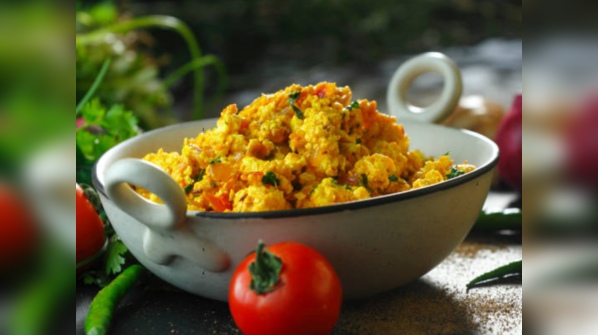 Paneer bhurji filling
