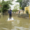 Makeshift boat in Bengaluru