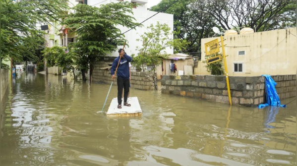 Makeshift boat in Bengaluru