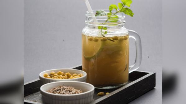 Corn chaat + masala lemonade