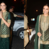 Deepika Padukone in an emerald green sharara set