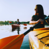 Kayaking through quiet canals