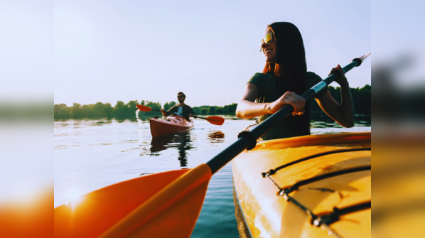 Kayaking through quiet canals
