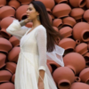 Elegant white Anarkali hints