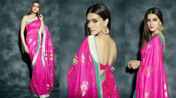 Kriti Sanon’s Deep Purple Banarasi for Diwali