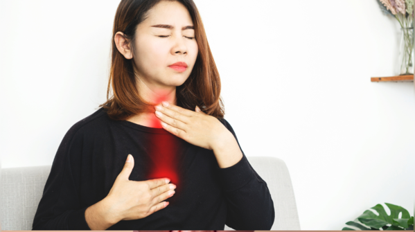 Unexplained chest discomfort; But not in the heart area