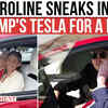 Article image for: <i class="tbold">karoline leavitt</i> Goes For A Ride In Trump's Tesla With President's Special Assistant
