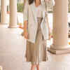 Tank tops with a longline blazer or lightweight kimono