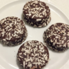 Frozen banana cocoa coins 