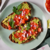 Avocado toast with desi toppings