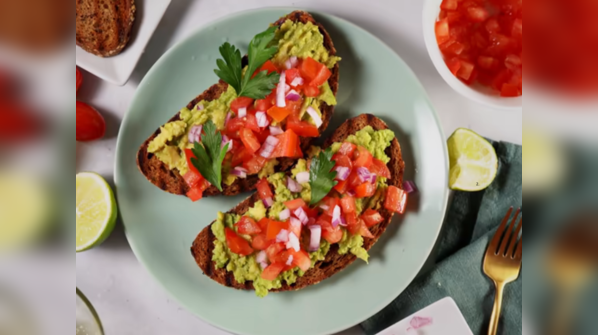 Avocado toast with desi toppings