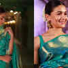 Alia Bhatt's teal green saree
