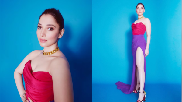 Colour blocking her way to the red carpet