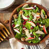 Spinach, apple and walnut salad