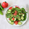 Avocado, cucumber and flaxseed salad