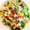 Carrot, cucumber and pomegranate salad