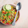 Raw mango and sprouted moong salad
