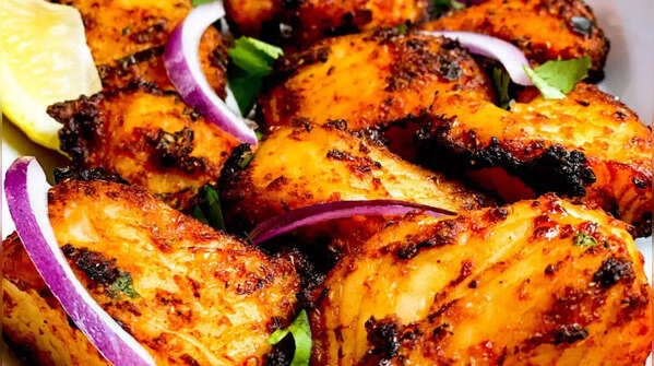 Air-fried masala fish