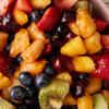 Fruit salad with honey-lime dressing