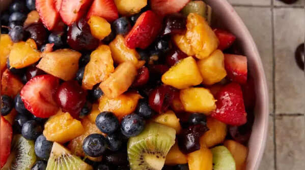 Fruit salad with honey-lime dressing