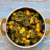 Methi aloo (with less potato) 