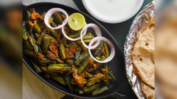 Bhindi sabzi (without too much oil)