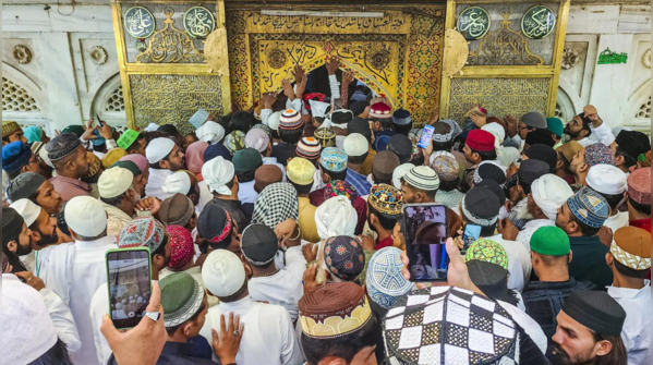 Goats were offered in ritual sacrifice on Eid al-Adha