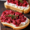Beetroot toast spread