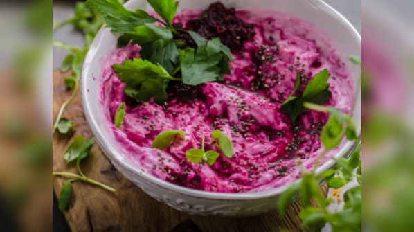 Beetroot and curd bowl