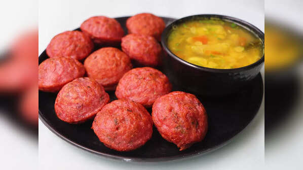 Beetroot and Poha Appe