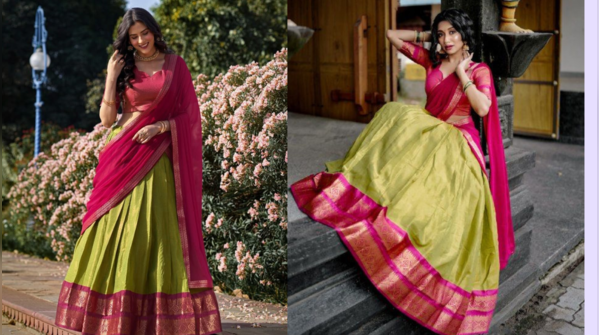 Convert the dupatta into a saree pallu or cape