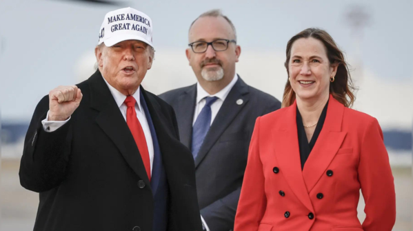 Trump arrives at G7 witH 'MAGA' hat