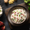 Curd rice with cucumber