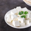 Steamed paneer cubes 