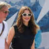 Queen Rania arrives in style