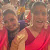 '​When Kajol and Rani Mukerji meet at Puja'
