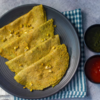 Steamed moong dal chilla