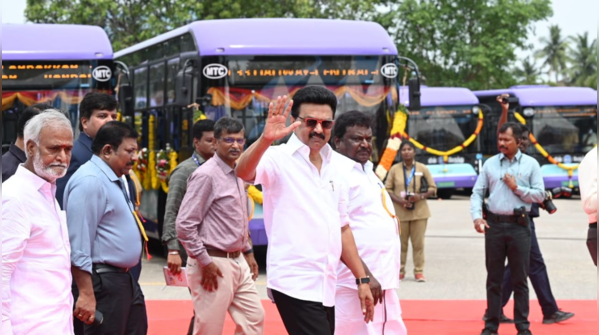 CM MK Stalin flagged off new electric bus fleet
