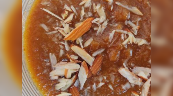 Badam jaggery halwa