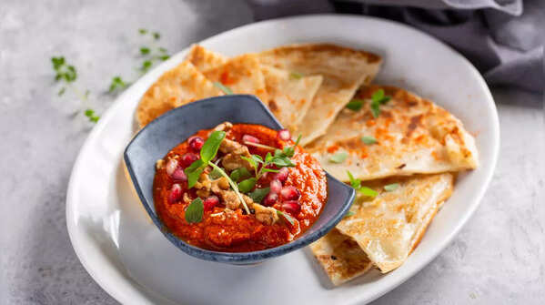 Muhammara with Toasted Pita (Middle Eastern)