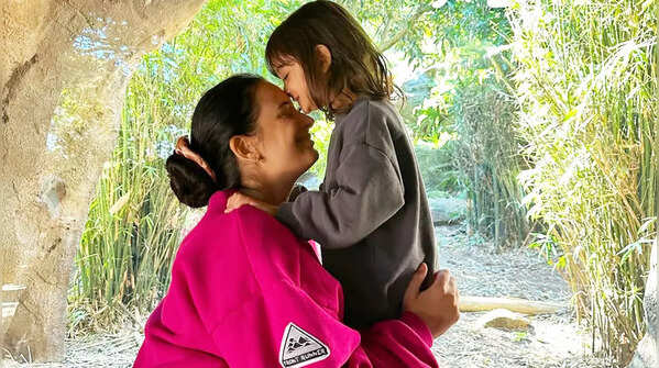 Sweet mother-daughter bond