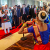 PM Modi meets Indian Diaspora, enjoys cultural welcome