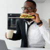 Eating meals in a rush or while distracted