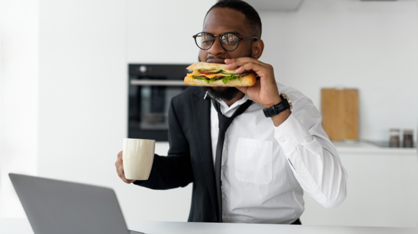 Eating meals in a rush or while distracted